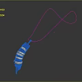Fashionable Colorful Striped Pendant Necklace With Red Top And Unique Design