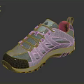Comfortable Gray And Pink Sports Shoes With Breathable Mesh Non Slip Sole For Daily Use