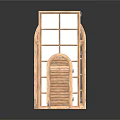 Wooden Furniture Window Door Frames Featuring Different Grid And Arch Designs