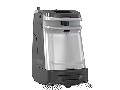 Automatic Commercial Floor Scrubber With Brush System And Water Tank Design 3d model