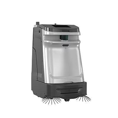 Automatic Commercial Floor Scrubber With Brush System And Water Tank Design 3d model