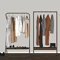 Clothes Racks with Hanging Clothes Tree Shaped Hanger Hat Bag and Shoes