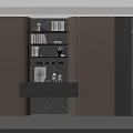 Modern Built in Bookcase Interior Design with Multiple Shelves Books and Decorative Lighting