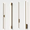 Modern Minimalist Wall Lamps with Brass Accents and Soft Glow on White Background