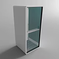 Public Facility White Storage Cabinet With Glass Door And Modern Design