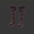Purple Spiral Designed Daily Use Leg Warmers For Winter Comfort