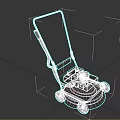 Green Push Lawn Mower For Maintaining Healthy Grass And Garden Plants