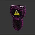 Black Safety Device Featuring Yellow Lightning Warning Symbol And Textured Grip