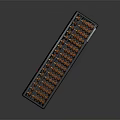 Classic Abacus With Black Frame And Orange Beads As Traditional Calculation Tool
