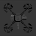 Professional Grade Compact Drone With Four Rotors And Black Body Design