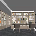 Modern Library Reading Room 3d model