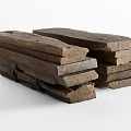 Natural Rustic Textured Stacked Stone And Wood Materials For Home Decor Projects