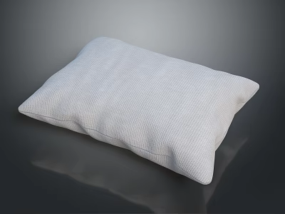 Soft Light Gray Knitted Grid Pattern Cushion For Simple Home Decor 3d model