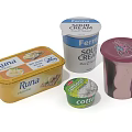 Assorted Packaged Dairy Foods With Runa Cheese Fermit Sour Cream And Coffix Dessert