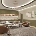 Elegant Luxury Beauty Salon Interior Design With Sofa Coffee Table Plants And Lighting