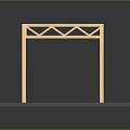 Wooden Building Frame Structure With Cross Beam Design And Transparent Base Platform