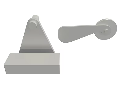 Hardware Tools Metal Bracket with Base and Lever Handle Mount for Secure Installation 3d model