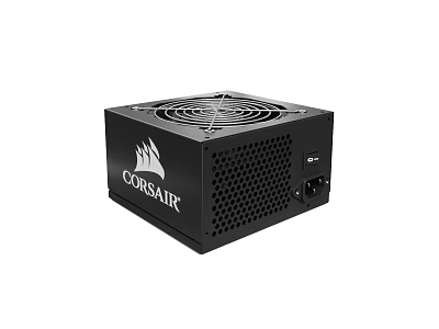 Corsair High Performance Power Supply With Cooling Fan And Black Design 3d model