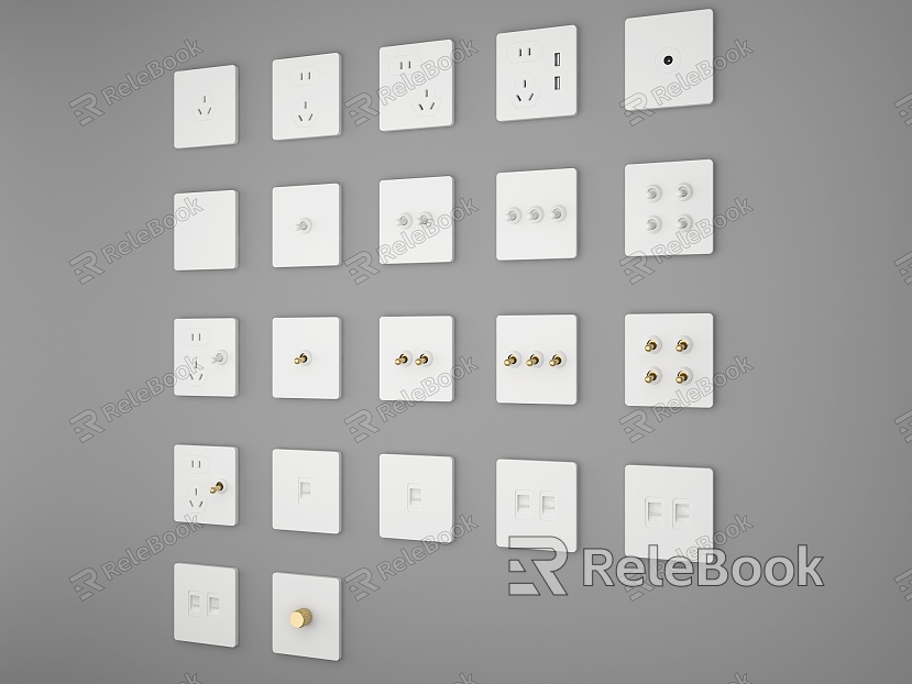 Switch light socket combination panel model