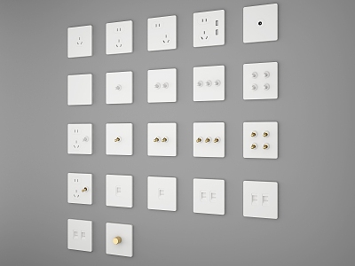 Switch light socket combination panel model