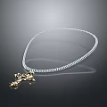 Elegant Stylish Jewelry Necklace With Silver Chain And Delicate Gold Pendant Design