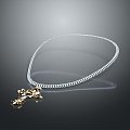 Modern Necklace Chain Silver Chain Silver Necklace Bracelet 3d model