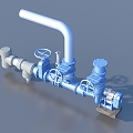 Hardware Valves Industrial Components 3d model