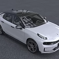 White Modern Car Featuring Black Roof Distinctive Headlights And Sleek Body Lines