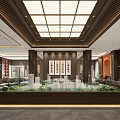 Modern Real Estate Sales Office Showroom With Property Models And Interior Design