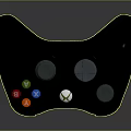 Black Xbox Game Controller with Dual Joysticks Colorful Buttons and Central Logo for Gaming Electronics