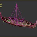 Boat Small Wooden Boat Fishing Boat Speedboat 3d model