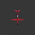 Red Biplane Passenger Aircraft With Propeller And Classic Exterior Design