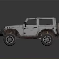 White Off Road Vehicle With Roof Rack And Large Tires For Adventure