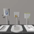 Modern Bathroom Combination With Floor Mounted Toilets And Decorative Tank Designs