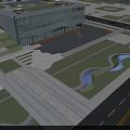 Aerial Planning for Urban Development With Three High Rise Buildings And Landscaped Areas