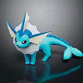 Blue Aquatic Creature Character With Finned Ears And Fish Like Tail