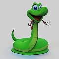 Cute Snake Cute Little Snake Baby Cartoon Snake Expression Bag Snake Furry Snake Gentle Snake Active Snake Smart Snake Fun Snake Toy Snake Ornament 3d model