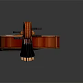 Classical Wooden Violin And Bow For Musical Performance And Practice
