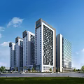 Modern Industrial Factory Building Exterior With High Rise Structure Large Glass Windows And Green Surroundings