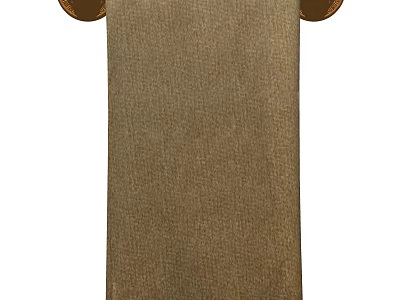 High Quality Soft Brown Towel with Textured Surface and Hanging Loops 3d model