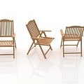 Wooden Outdoor Chairs With Slatted Design Various Styles Including Recliner Bench Single