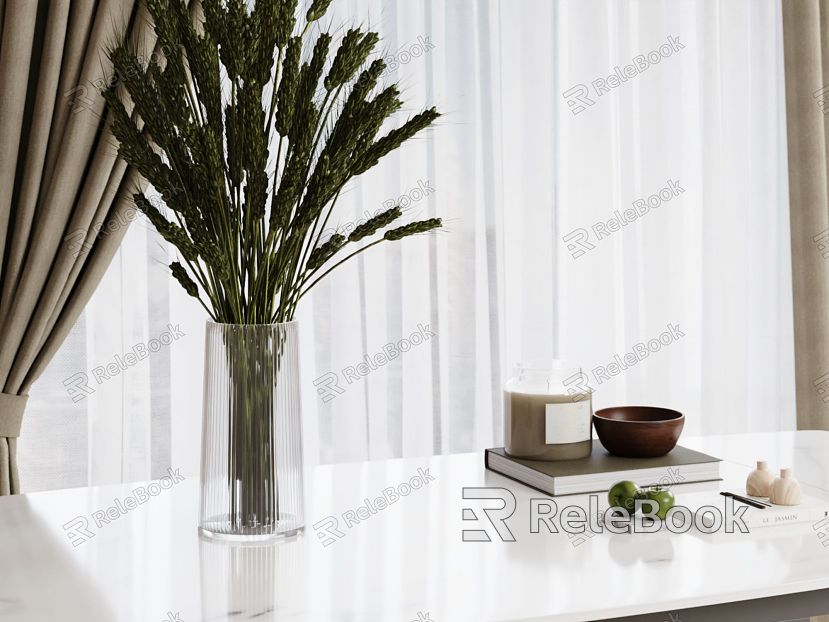 Modern Vase Plant Desktop Ornaments Book model