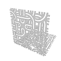 Decorative Gray Wall Panel With Intricate Laser Cut Geometric Patterns And Artistic Design 3d model