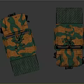 Two Armored Military Vehicles With Green Orange Camouflage And Roof Machine Guns