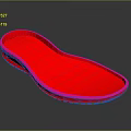 Red Comfortable Insole For Daily Use With Soft Cushion And Foot Support