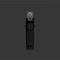 Modern Tactical Pistol 3D Model With Sleek Gray Black Finish And Ergonomic Grip Structure