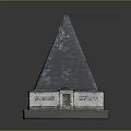 Ancient Pyramid Structure With Conical Top Stone Masonry Base And Entrance
