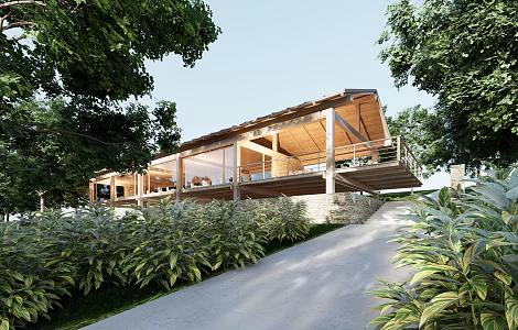 New Chinese Restaurant Architecture Restaurant Bookstore Tea Room Landscape Architecture Forest Small Architecture Internet Celebratory Architecture 3d model