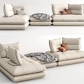 Modern Corner Sofa lrmAerre Italia Fabric Multiplayer Sofa Fabric Multiplayer Sofa 3d model