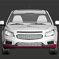 White Sedan Car with Social Alex Logo Black Roof and White Wheels